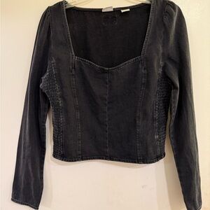 Levi's Black Long Sleeve Blouse